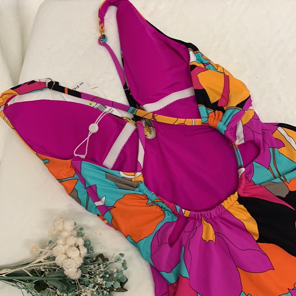 NWT TRINA TURK GEMINI PLUNGE MAILLOT - Picture 13 of 16